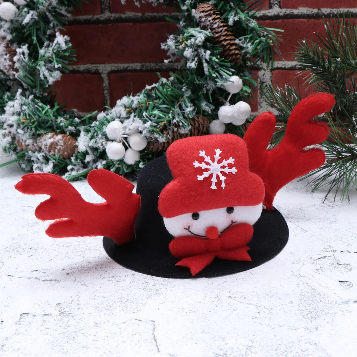 

Pet Christmas Hat Comfortable Fit for Puppy Kitty Snowman Style Adjustable Holiday Party Photo Accessory Pet Hat