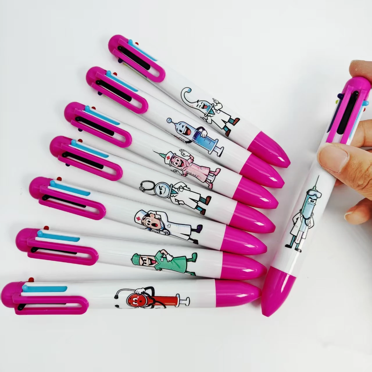

Funny Medical-Themed Multi-Color Six-In-One Ballpoint Pen, Medical Equipment Elements Multi-Color Ballpoint Pen, Student Writing and Marking Gift Pen