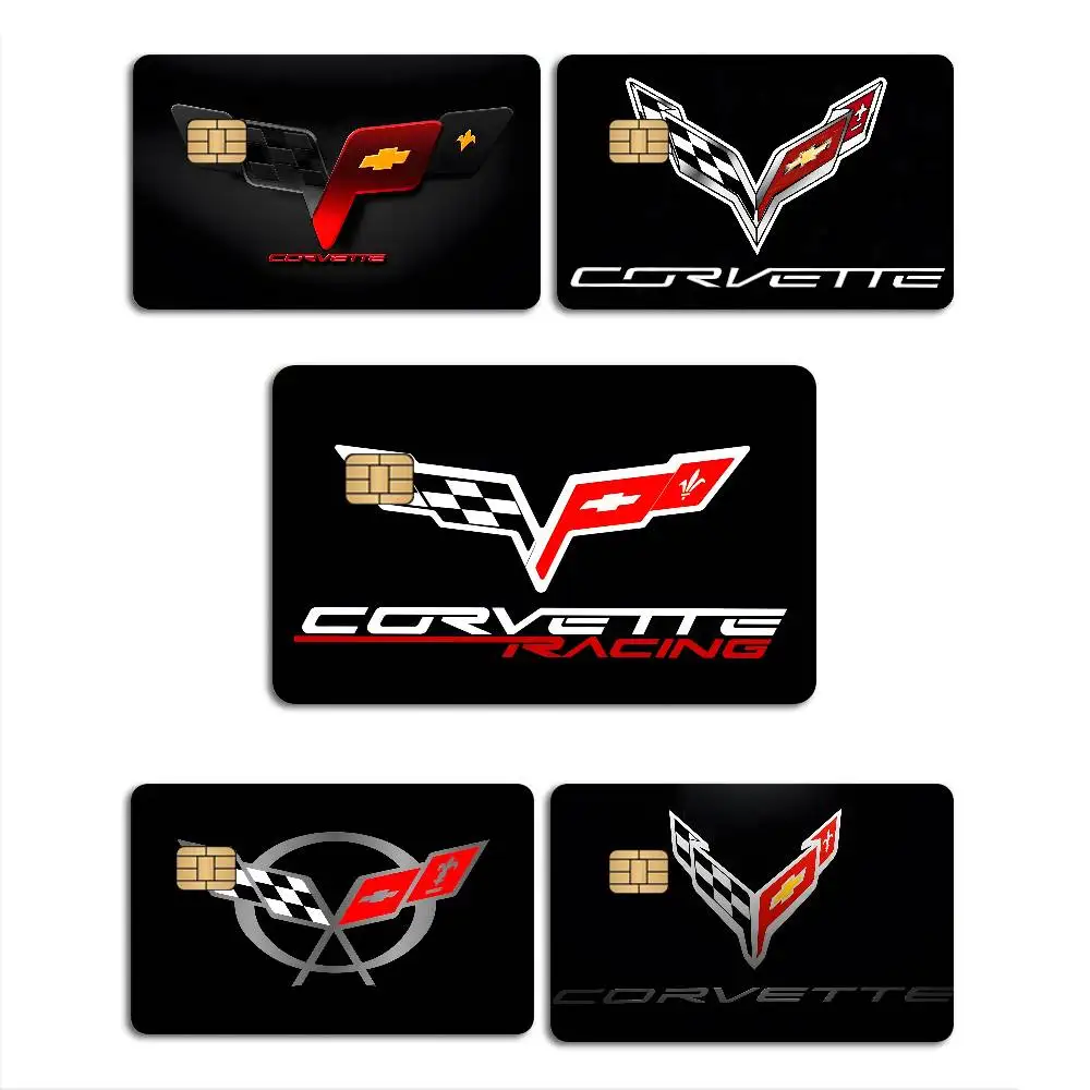 C-Corvettes 2024 Anime Cartoon Skin Stickers Film Tape Case for Big Credit Debit Card Front Side