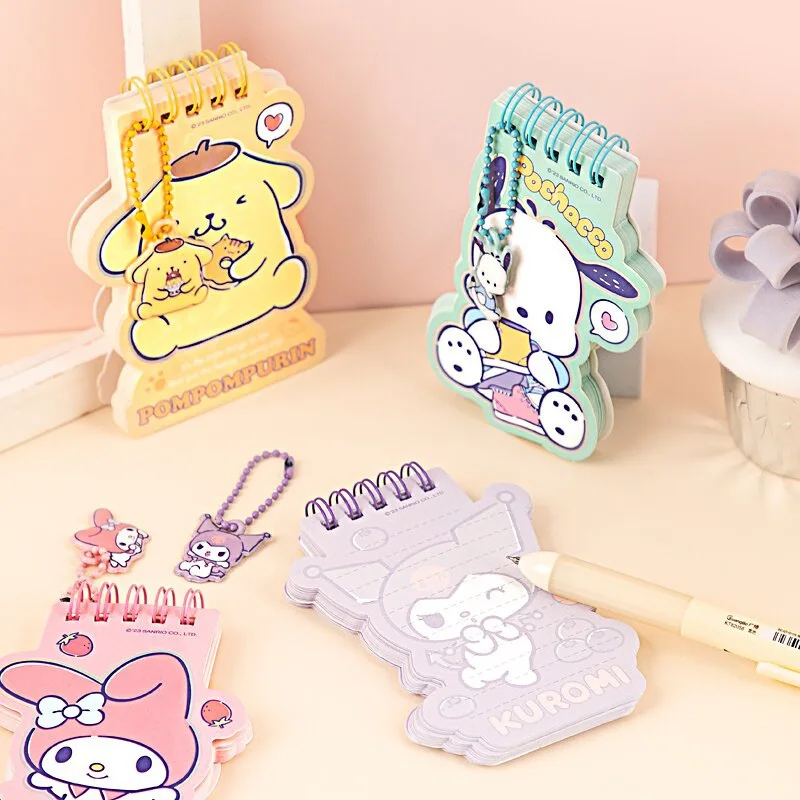 Sanrio Anime Kuromi Shaped Coil Cute Cartoon My Melody Pochacco Memo Kawaii Notebook Student School Supplies for Kids Xmas Gifts