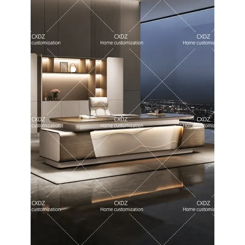 Modern Simple Executive Desk and Chair Set High End Office Table for Manager 2026 New Design