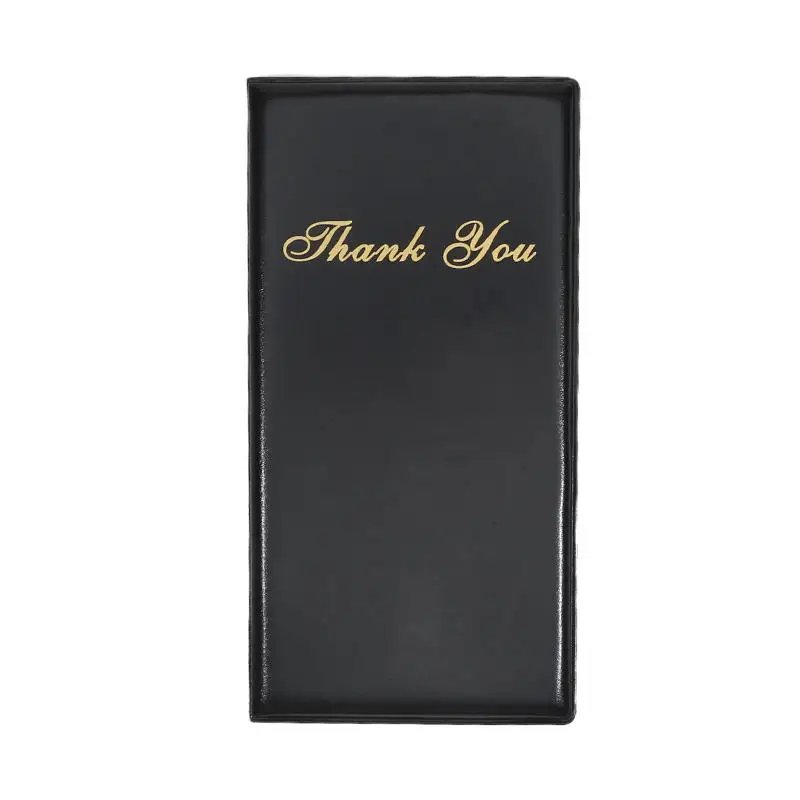 Guest Check Holder Restaurant Bill Presenter Folder Card Slot Durable Leather Menu Ticket Organizer Server Waiter Book Accessory