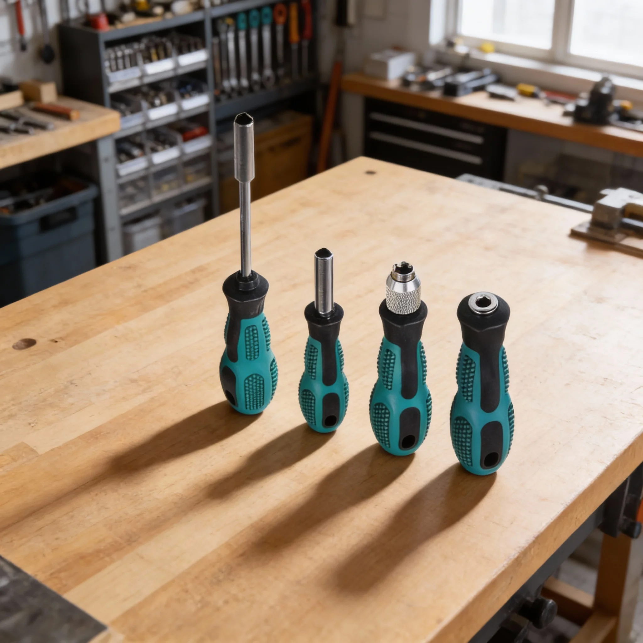 

4pcs/set Screwdriver Handle With Non-slip Firm Extension For Screwdriver Bit Holder Home Repair Car Maintenance Tool