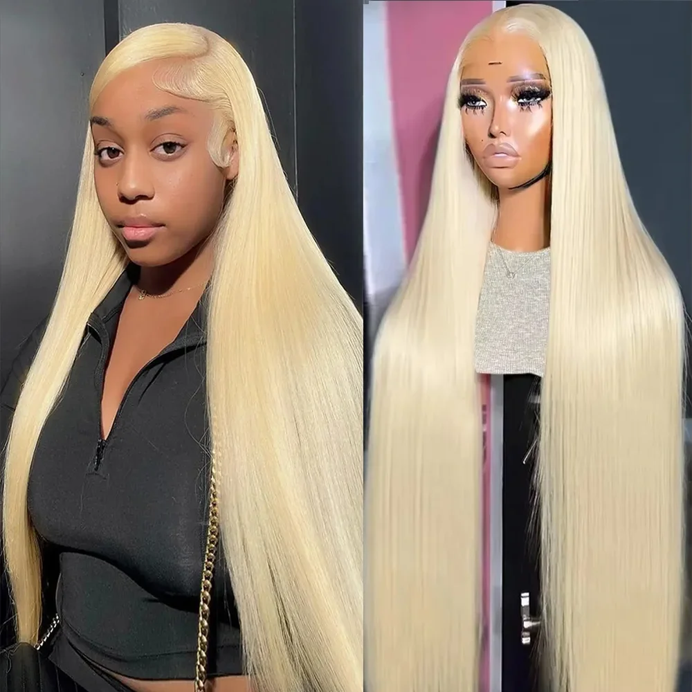 13x4 شقراء HD الدانتيل شعر مستعار أمامي قبل قطعها 613 الملونة شعر طبيعي مفرود قبل ابيض 200 الكثافة 13x6 الدانتيل الباروكة الأمامية 46 بوصة