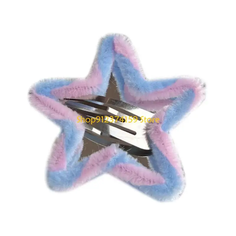 

G5AE Y2K Hair Clip для горячих девушек красочная форма Twist Star Form