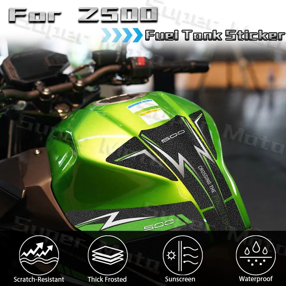 

Motorcycle Frosted Fuel Tank Kit Sticker Racing Protector Traction Pad Decals Accessories For z 500 se abs Z 500 SE ABS 2024