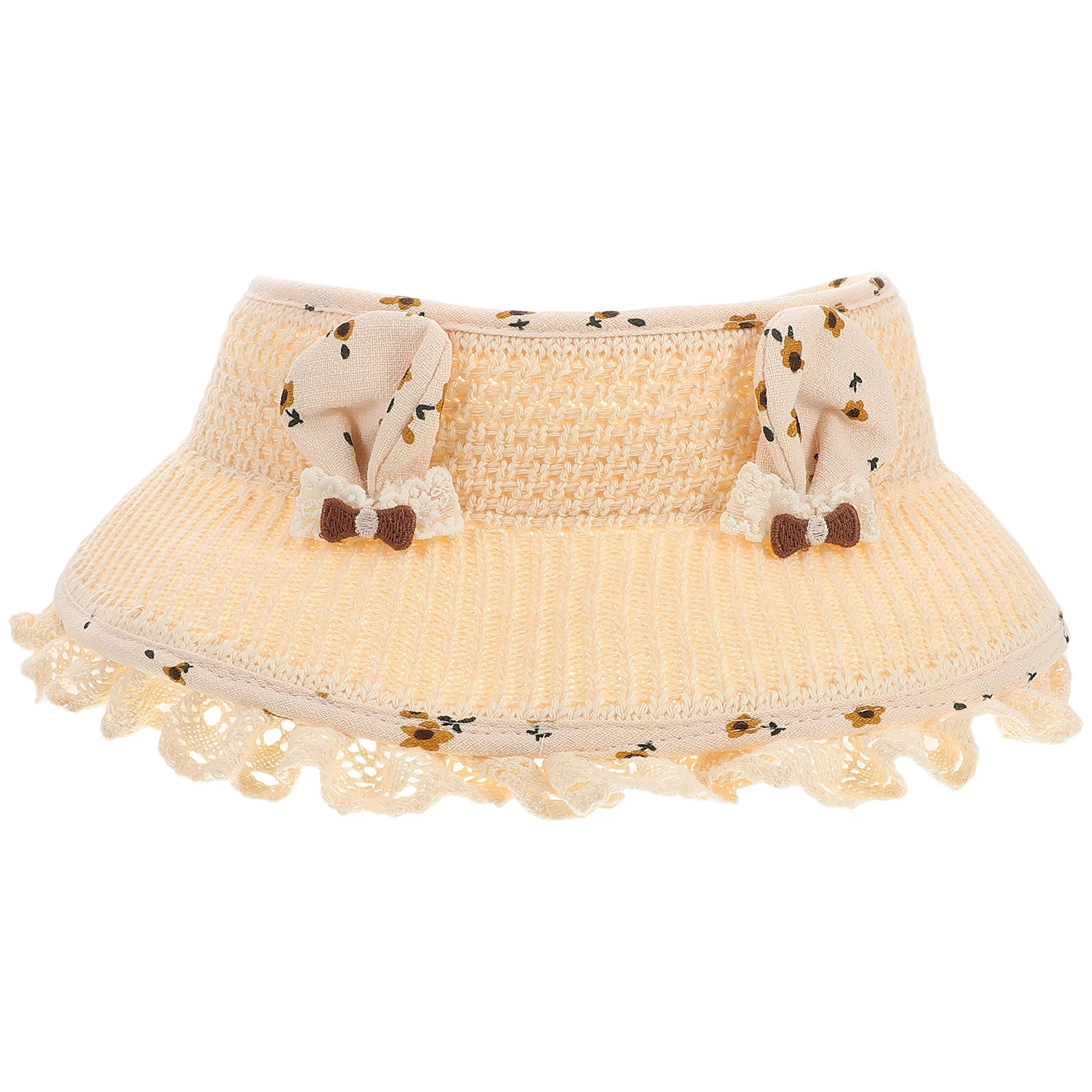 

Baby Empty Cap Wide Brim Rabbit Ears Girls Beach Toddler Summer Kids Breathable Lightweight Children Accessories Baby Girl Sun