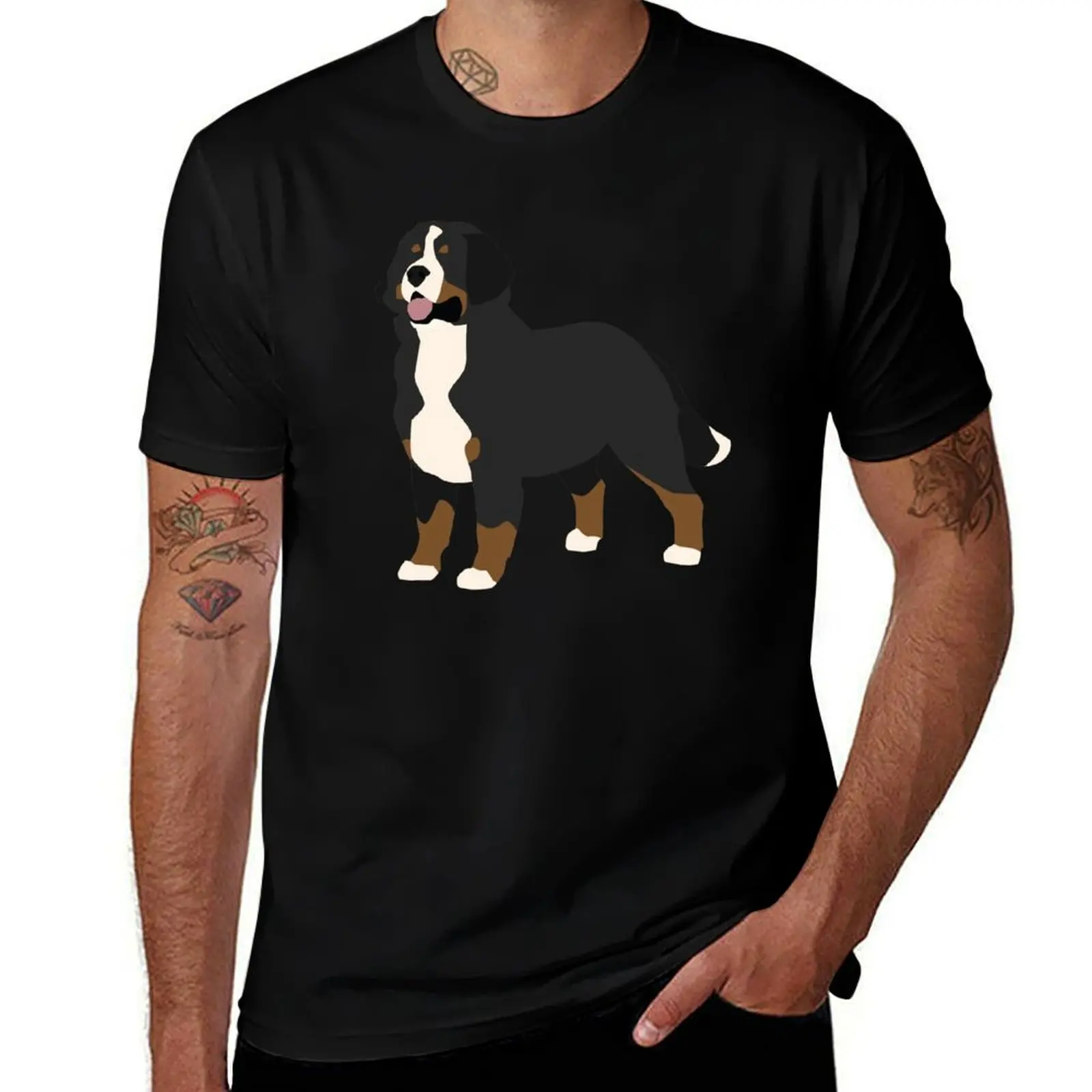 

Bernese Mountain Dog T-Shirt cotton t shirts man 100% t shirt custom print t shirts for man graphic tees T-Shirt