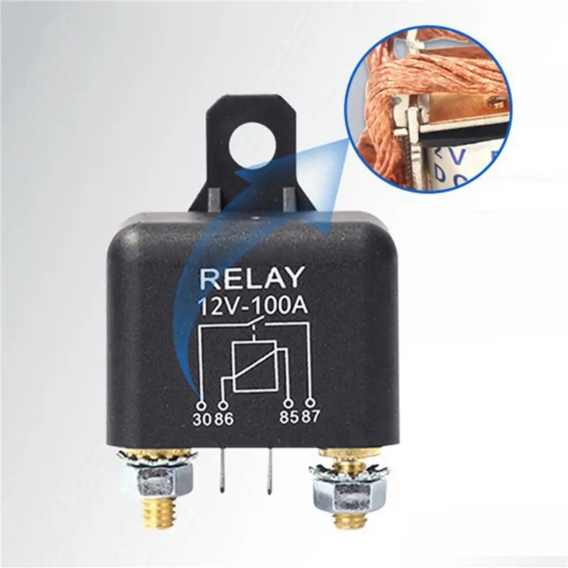 10X Car Truck Motor Automotive Relay 24V 100A Continuous Type Automotive Car Relays Replacement-AA26