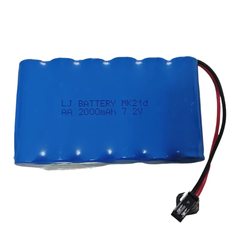 4.8V 2000mAh NI-CD/7.2V 2000mAh/7.4V 1200mAh แบตเตอรี่ Li-Ion แบบชาร์จไฟได้สําหรับ RC Cars รถบรรทุกของเล่นรถยนต์ถังหุ่นยนต์อะไหล่