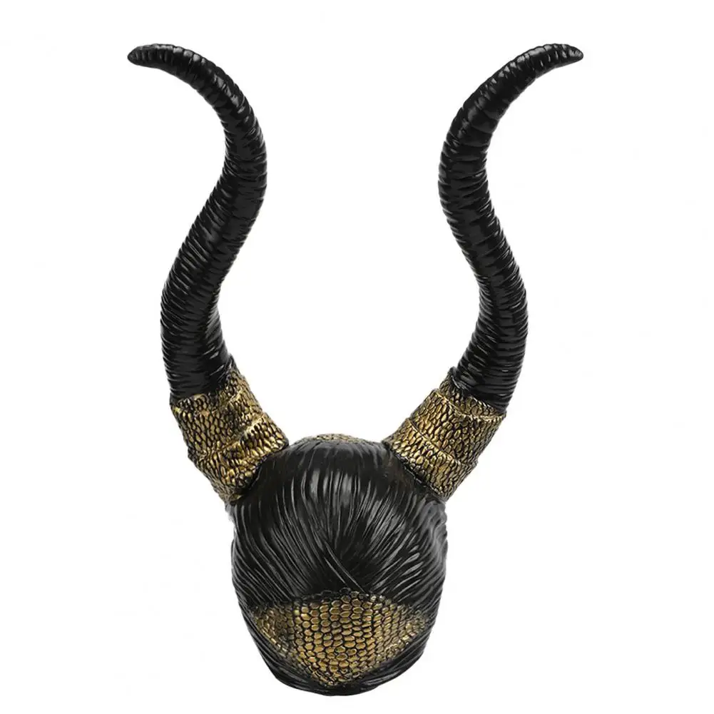 Lightweight Devil Horn Accessory Black Latex Devil Horns Costume for Women Adults Long Horn Headpiece for Cosplay for Costume