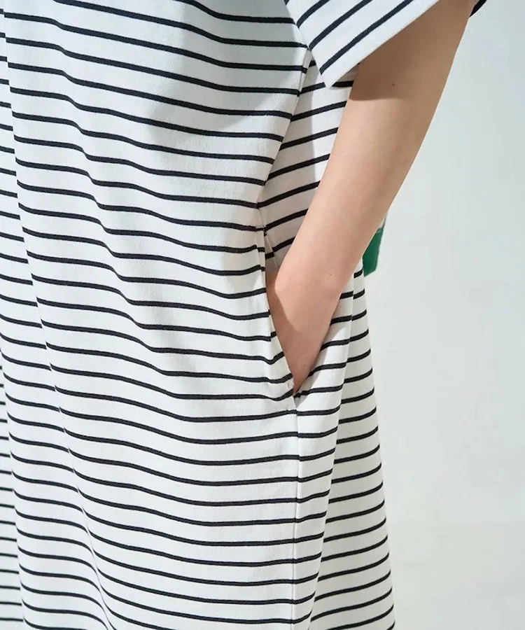 新しいレディースTシャツワンピース、ゆったりスタイル、おしゃれでゆったりとしたスリムな半袖ロングスカート、エレガントでカジュアルなマキシワンピース