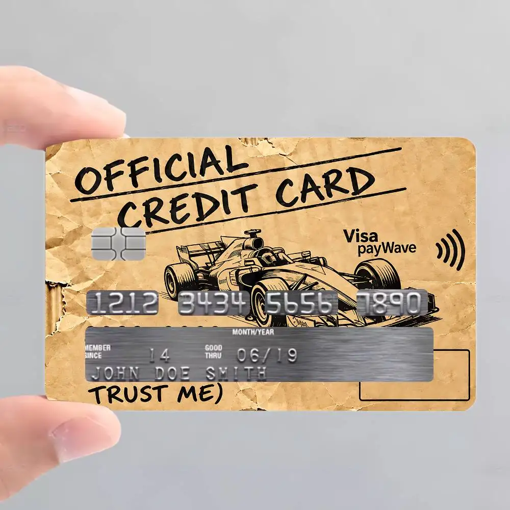 Trust Me No Limit Card Stickers Cartoon Decorative Small Waterproof Chip 4PCS Card Sticker New Anti-Scratch