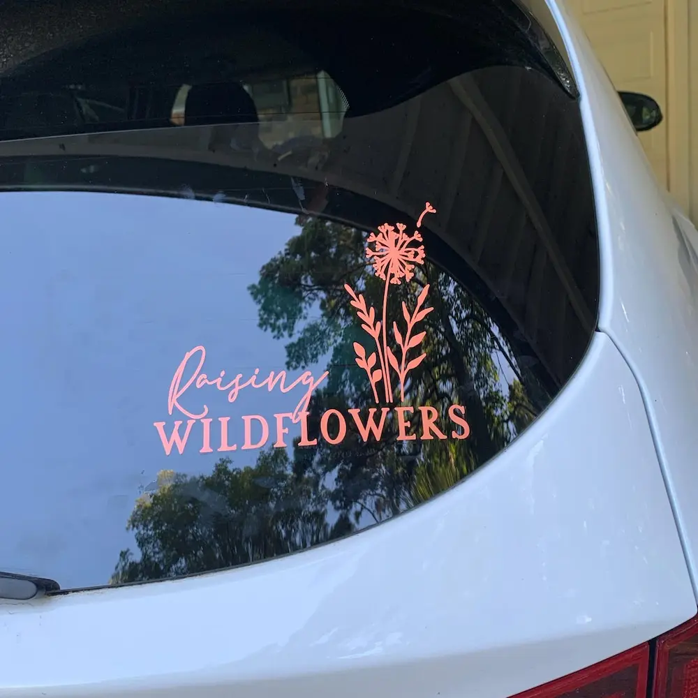 

Виниловая наклейка на автомобиль с поднятыми полевыми цветами, наклейки на бампер для окон автомобиля «Мама жизнь», аксессуары для тюнинга