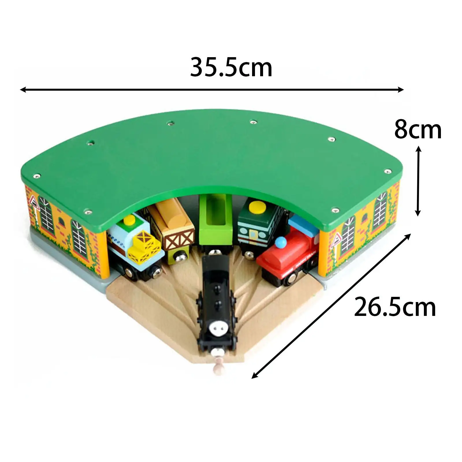 Houten Treinhuis Houten Treinaccessoires Fantasierijk Spel Voor Kind Fijne Motoriek Verjaardagscadeau Voorschoolse Leeftijden 3 + Jaar