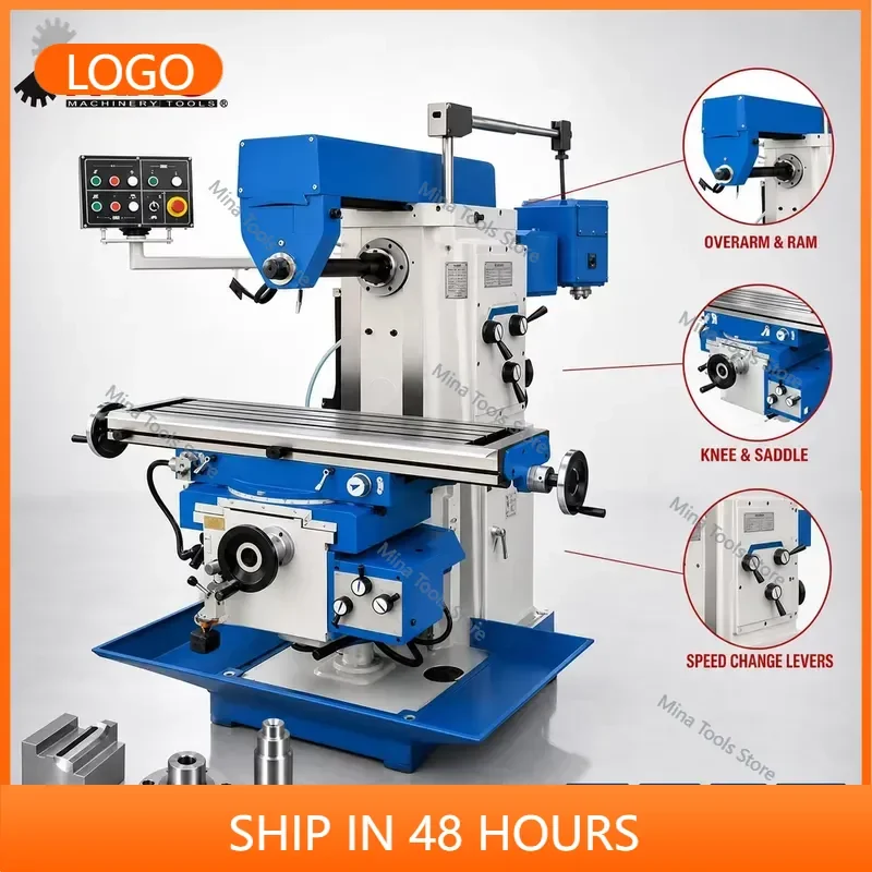 High Accuracy Universal Medium Customized Vertical Turret Milling Machine for Metal Processing