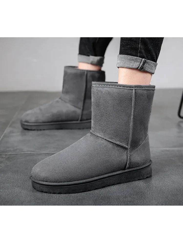 2024 winter snow boots couple with the same warm snow boots velvet men's shoes cotton shoes high-top shoes trendy shoes