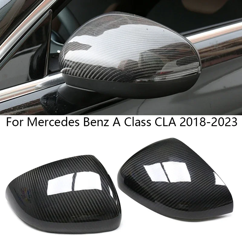 

Real Carbon Fiber For Mercedes Benz A Class W177 CLA W118 2018-2023 Car Side Mirror Covers Spare Parts Accessories