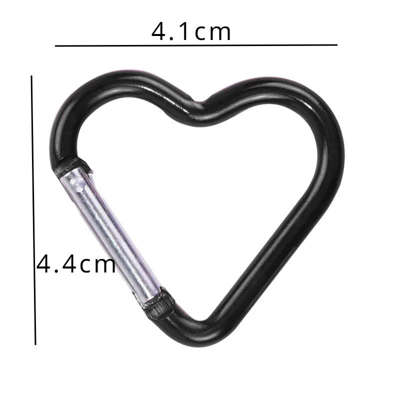 1Pc Hartvormige Karabijnhaak Outdoor Klimmen Camping Gedurfde Aluminium Vergrendelingssluiting Sleutelhanger Multi Survival Gear Reisset