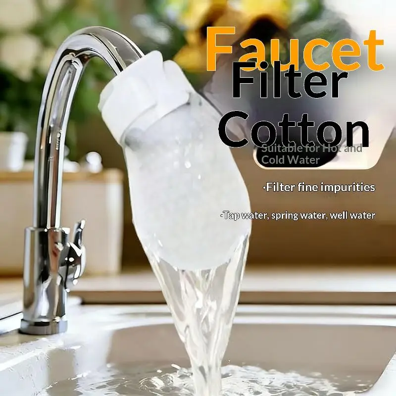 

Water Tap Faucet Filter Cotton Prevents Splashing Removes Sand Filters Tap Water For Kitchen Sink Easy DIY Installation Solution