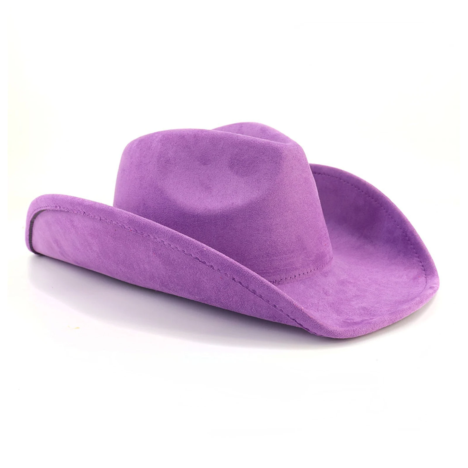 

Women Men Cowboy Hat Western Suede Cowgirl Hats Fashion West Fancy Dress Jazz Party Headwear Sun-proof Hat Top Cap Unisex Cap