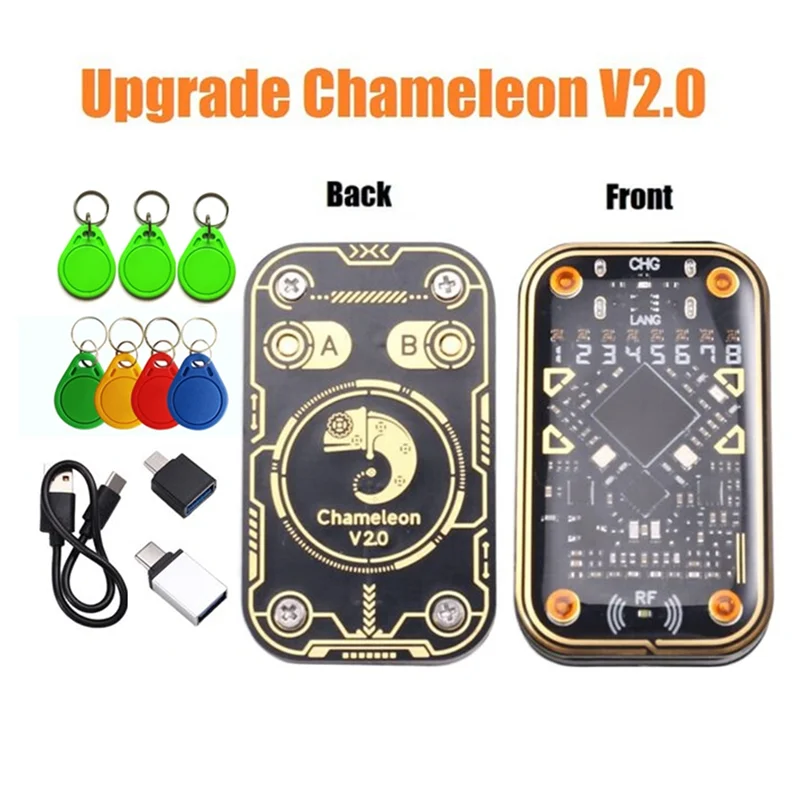 

N93R Chameleon Ultra V2.0 RFID смарт-чип NFC Дубликатор + 4XCUID 3XUID брелок 125 кГц 13,56 МГц декодирование карт RFID-считыватель