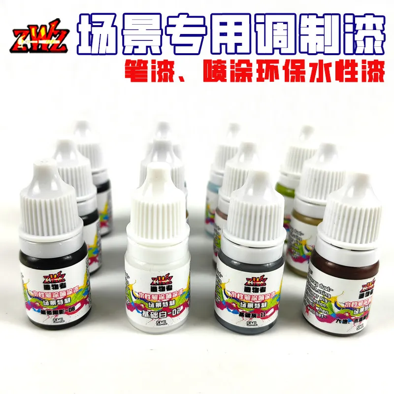 

Water-based Paint Model Scene Specific Modulation Pen Spray Coating Eco-friendly Paint Scene DIY