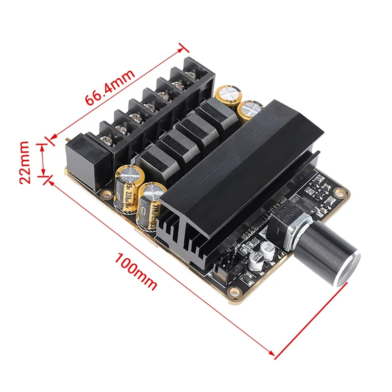 TPA3221 Placa do amplificador de áudio, Dual Channel Stereo Module, Classe D, 85Wx2