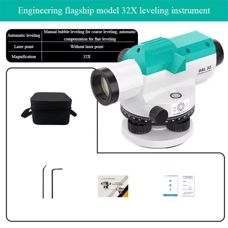 Automatische Nivellierung nivellierung mit 32x Vergrößerung, Vermessung und Kartierung ebene Optische Messung Paralleles Instrumenten werkzeug auf Lasern iveau