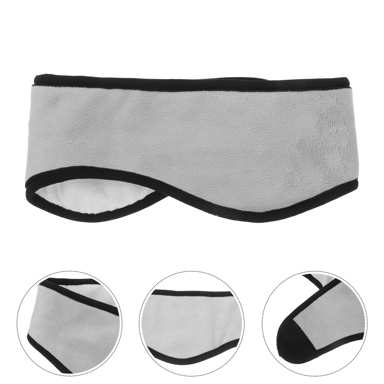 

2 -In-1 Sleep Mask Warm Earmuffs Cold Weather Headbands Warmer Earplugs Protectors Grey Covers Work