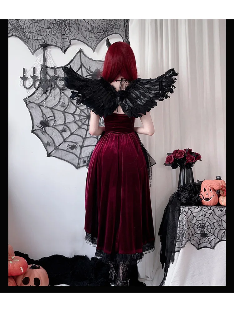 

Готический k Sle Хэллоуин Dr женский фрак костюм ведьмы невесты китайское производство весна 2025 г.