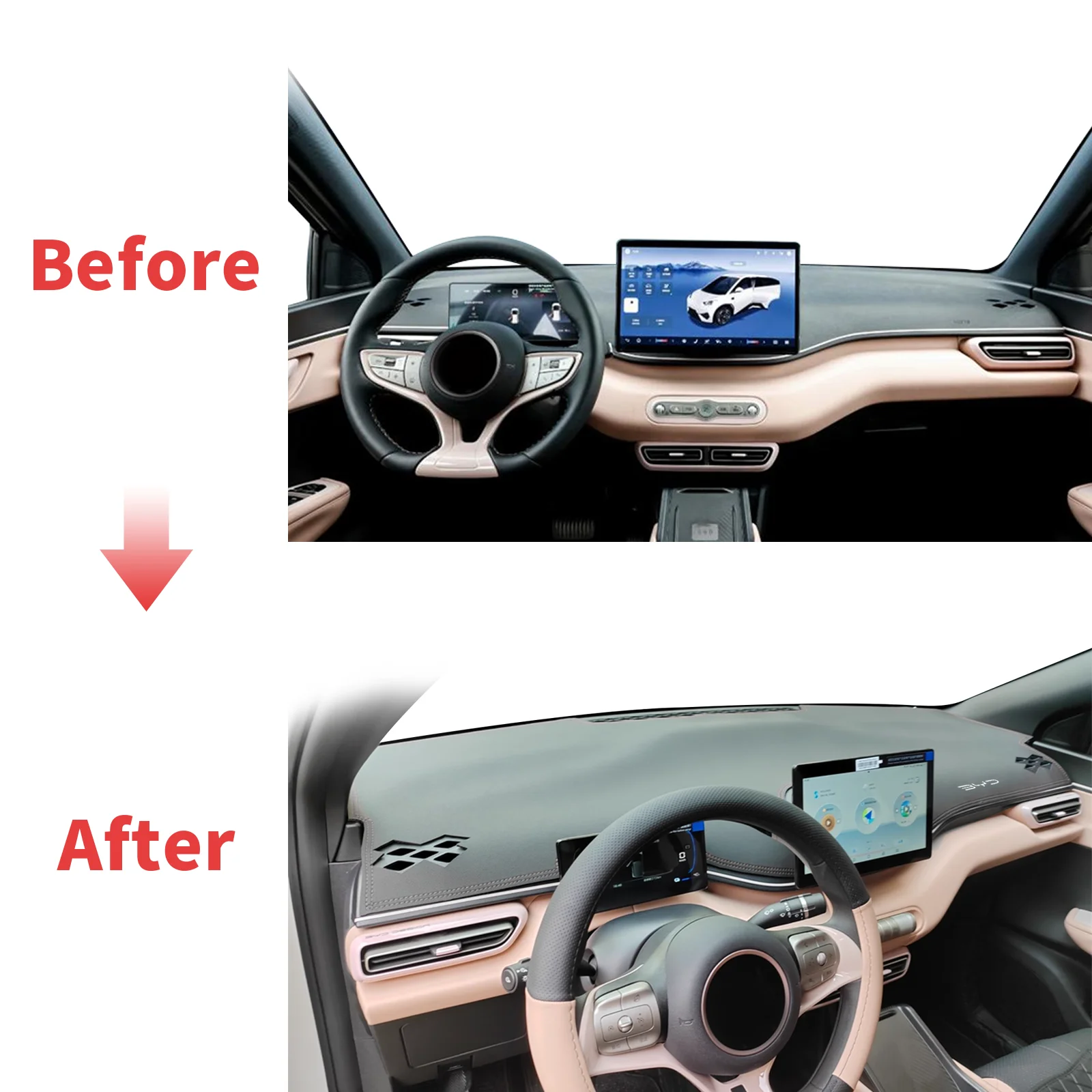 Fit for BYD Seagull ATTO 1 Dolphin Surf 2025 2026 DashMat Sunshade Car Protective Carpet Accessories Dashmat Dashboard Cover Pad view 2