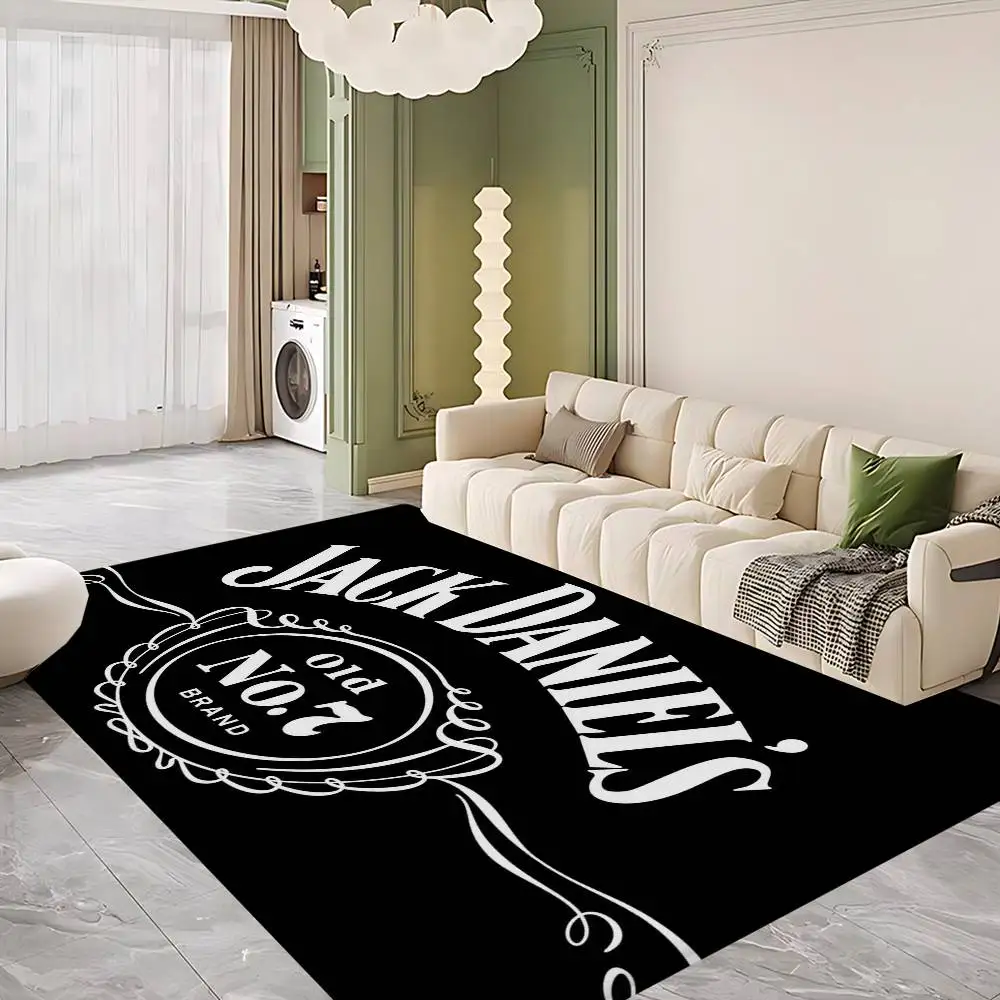Alfombra de suelo J-Jack D-Daniels estilo INS, alfombra suave para dormitorio, lavadero, alfombra antideslizante para el hogar
