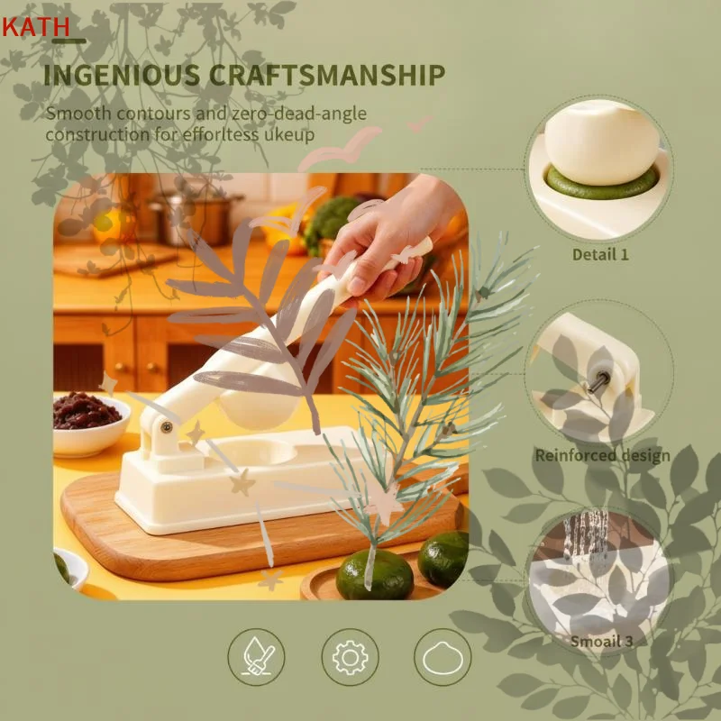 Non-Stick Oval Dumpling Skin Mold, Multifunctional Hand Press Wrapper Tool for Dumplings and Rice Balls