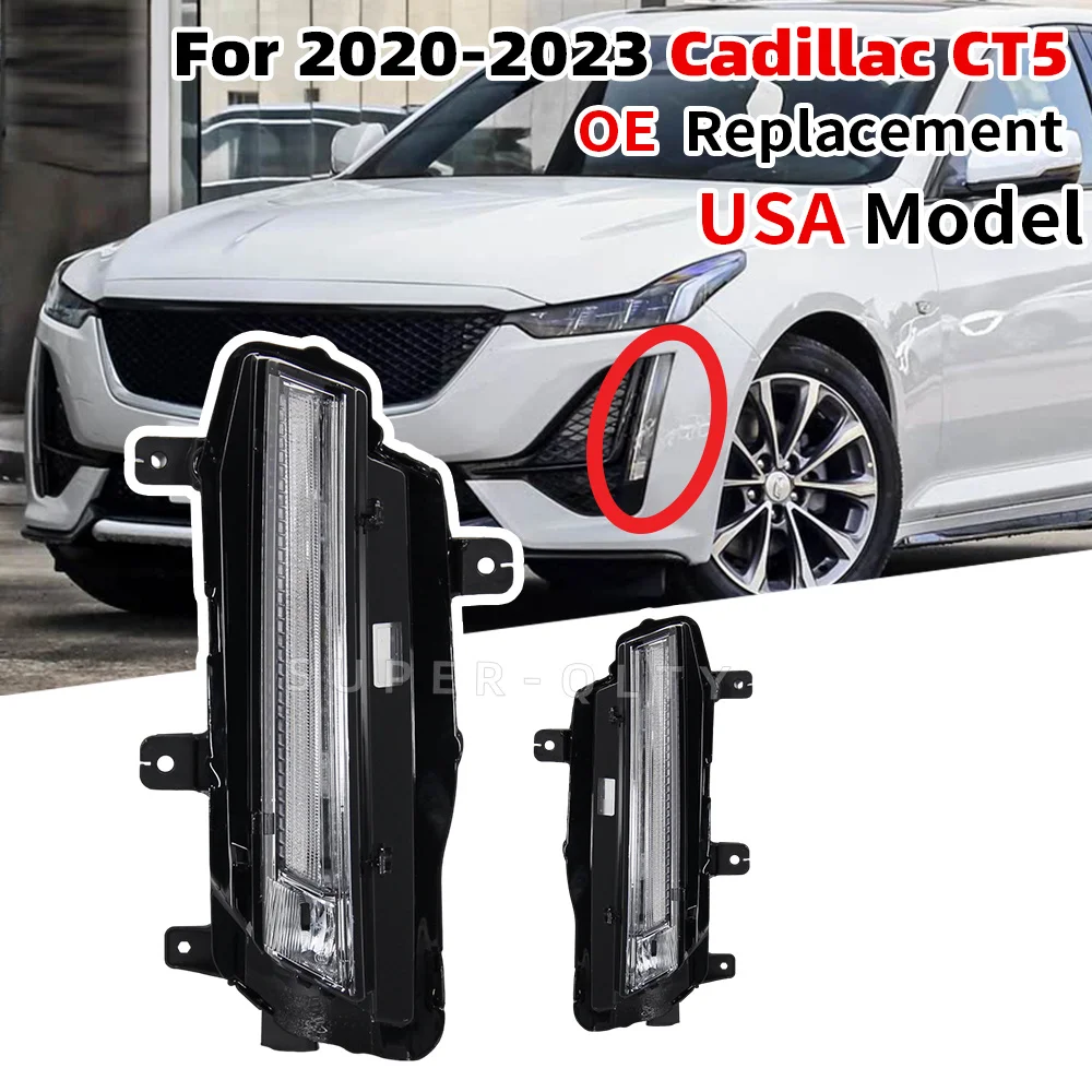

Для Cadillac CT5 2020 ~ 2023 дневные фары OE Сменные фары Противотуманные фары Динамические противотуманные фары