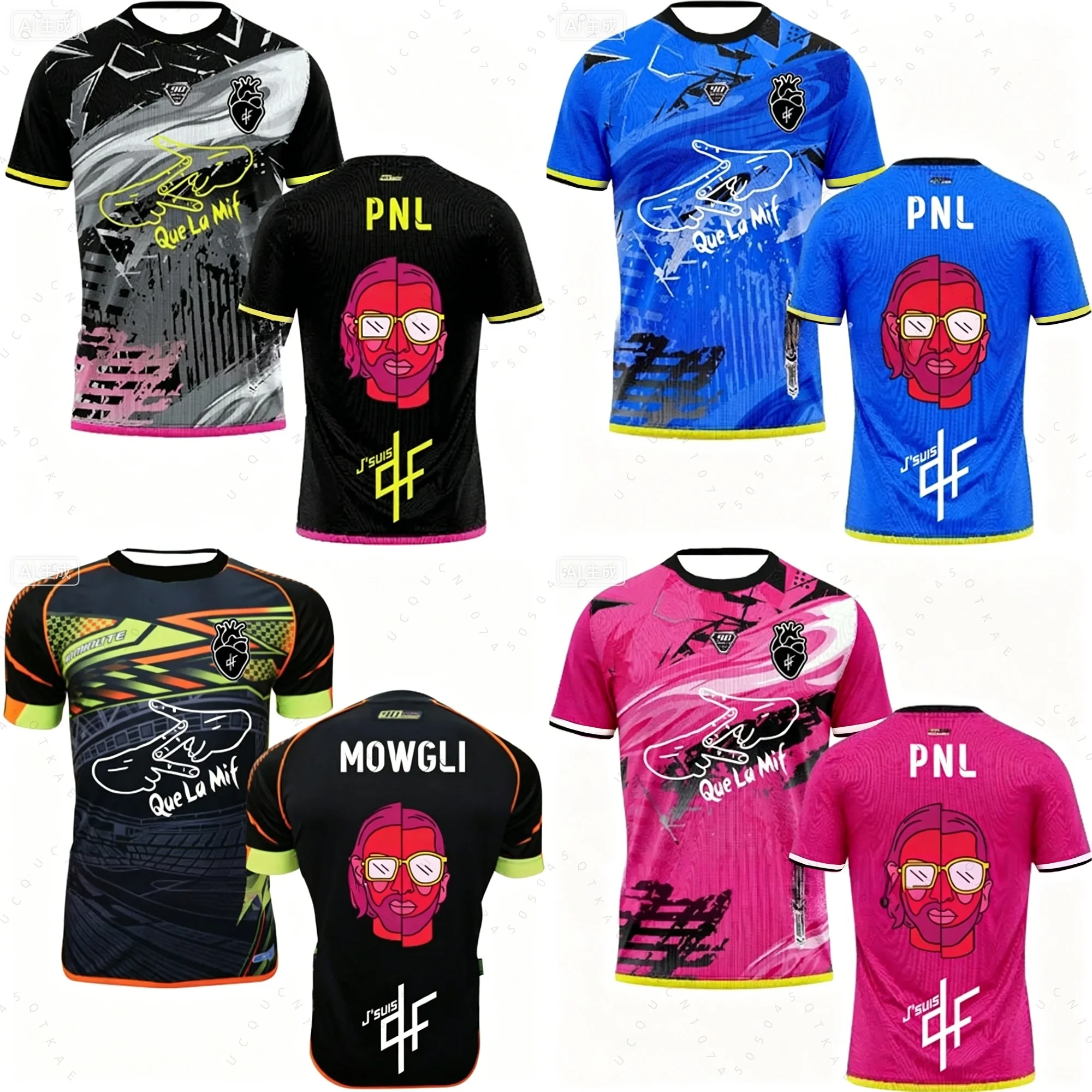 Camisetas Deportivas de Verano 2026, Estilo Tailandés, 90 Minutos, Mm9, Pnl, para Niños y Adultos, Cuello Redondo, Holgadas, Transpirables, para Hombre y Mujer