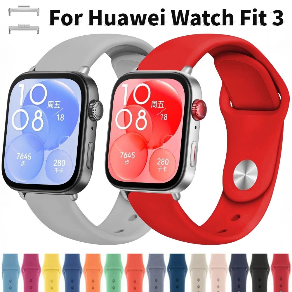 

Silicone Strap for Huawei Watch Fit 3 Breathable Adjustable Wristband Correa for Huawei Watch Fit 3 Smart Bracelet Accessories