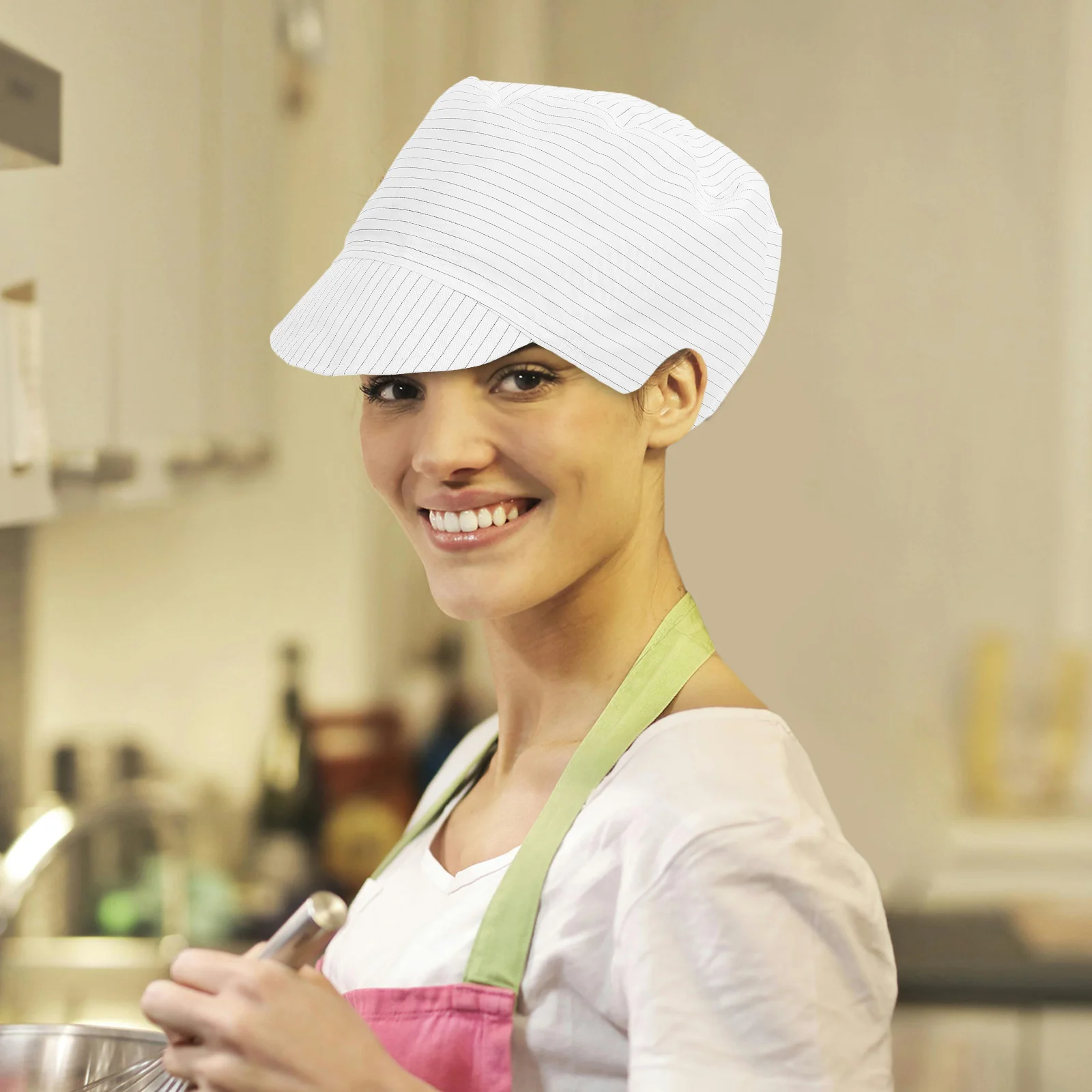 หมวกเชฟตาข่าย 3 ชิ้น แบบ unisex น้ำหนักเบา สำหรับทำอาหารในครัว ซูชิ บริการจัดเลี้ยง พนักงานเบเกอรี่ พนักงานเสิร์ฟ ชุดยูนิฟอร์มร้านอาหาร