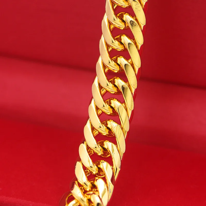 9999 gold buckle horse whip boss bracelet jewelry