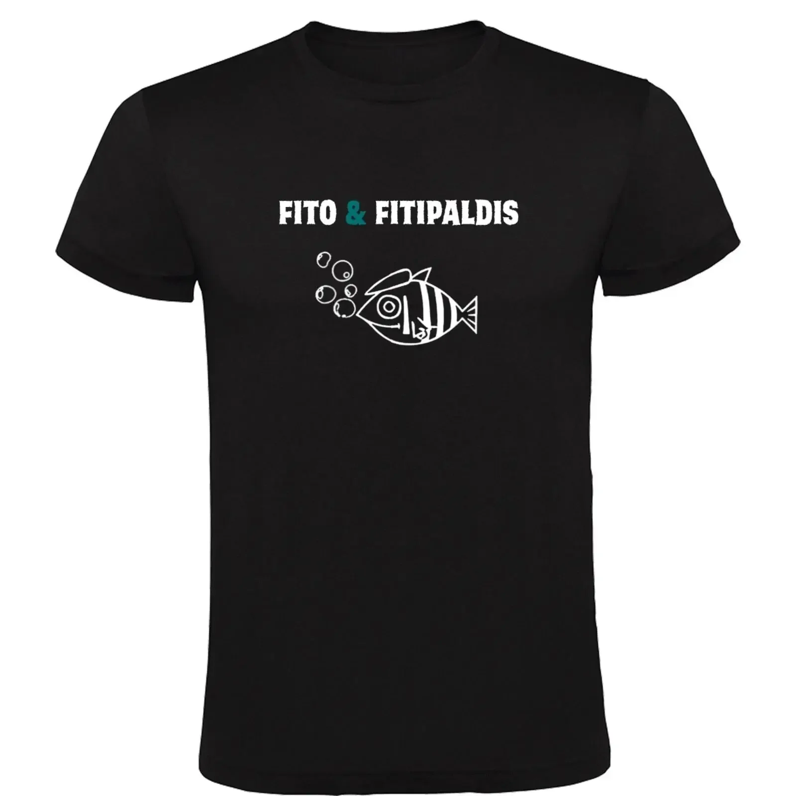 Camiseta Negra Fito Y Fitipaldis vintage Washed Soft Casual streetwear Slightly Top For Everyday Wear Unisex designer clothes