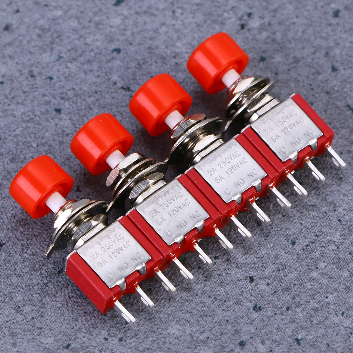 

8 pcs 6Mm Self-Reset Push Button Switch Metal On/Off Latching Normally Open Momentary Electric Circuit Control Panel Mounting