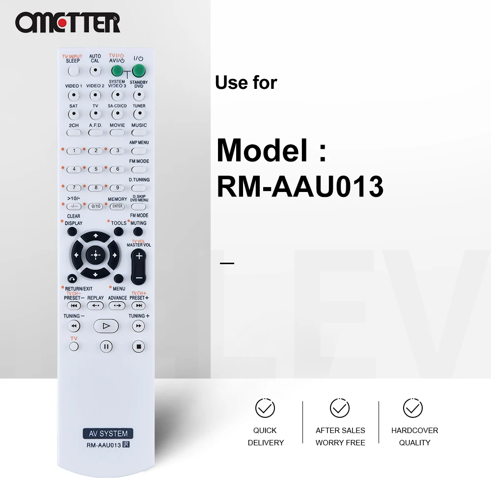RM-AAU013 Apto para Sony Home Theatre Receptor AV STR-DG510 STR-K790 HT-DDW795 SS-WP700 SS-SRP900 SS-CNP680 SS-MSP CP510