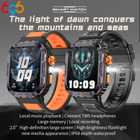 New 4Gb Local Music Recording Smartwatch Blue Tooth Call Waterproof  Smart Watch Flashlight Women Outdoors Sports Health Monitor