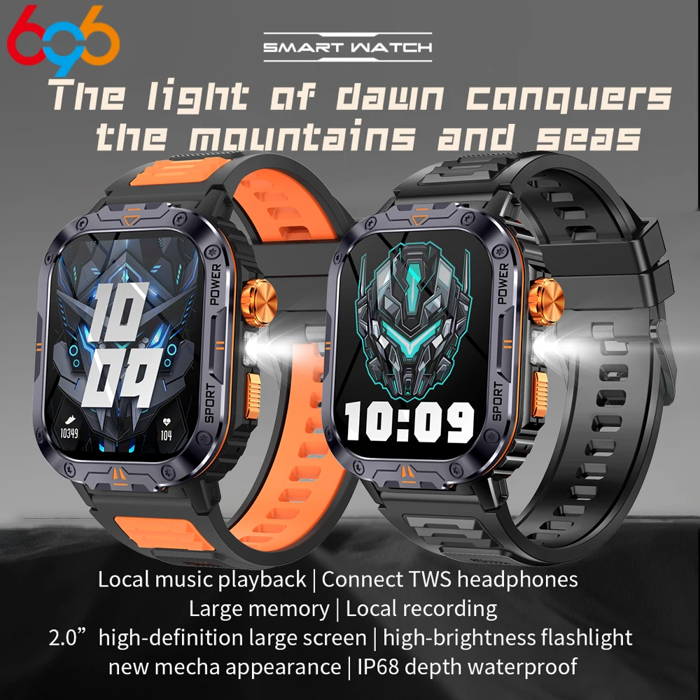 New 4Gb Local Music Recording Smartwatch Blue Tooth Call Waterproof  Smart Watch Flashlight Women Outdoors Sports Health Monitor