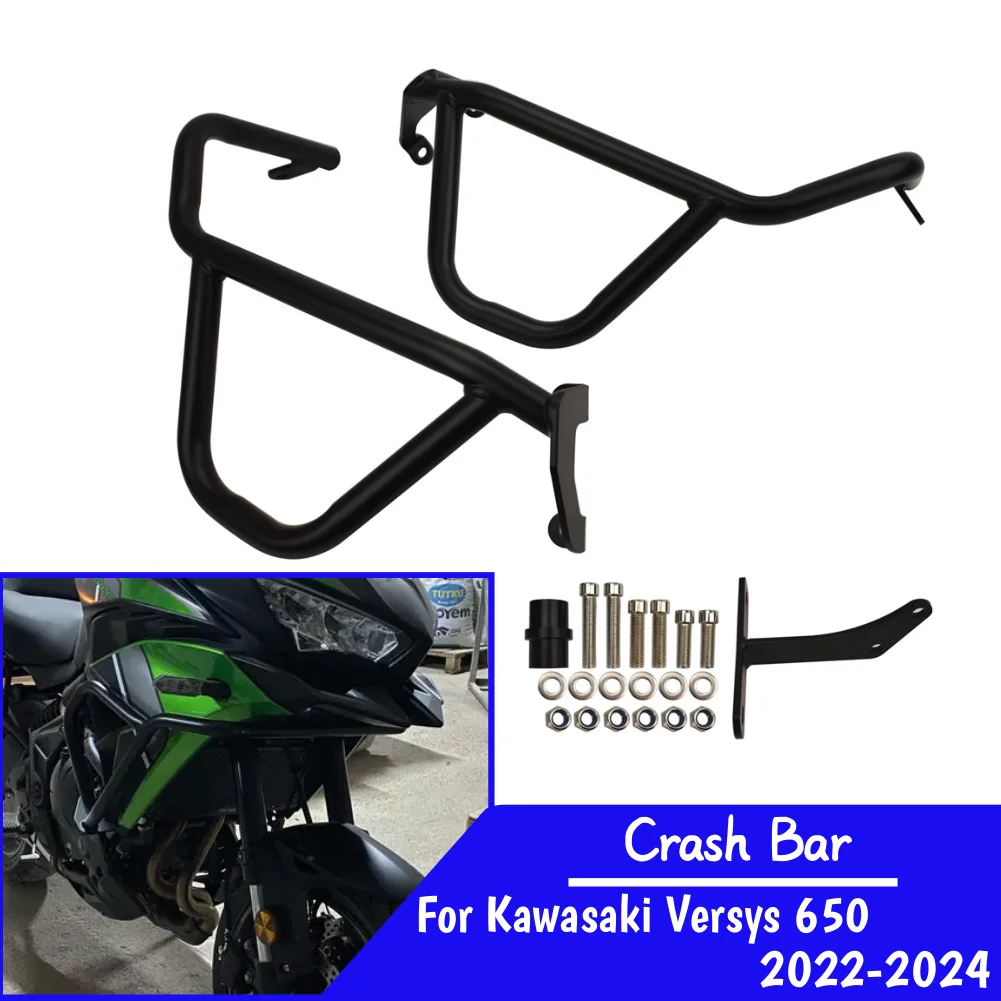 Versys650 KLE650 Crash Bar Frame Bumper For Kawasaki Versys 650 2022 2023 2024 Motorcycle Highway Engine Guard Fairing Protector