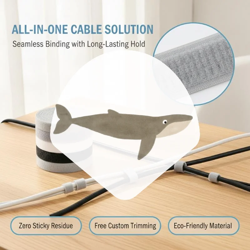 Nylon Cable Tie Free Cut Wire Organizer Tape 1/3/5 Meters 1 Roll Adjustable Binding Strap for Home Office DIY Use