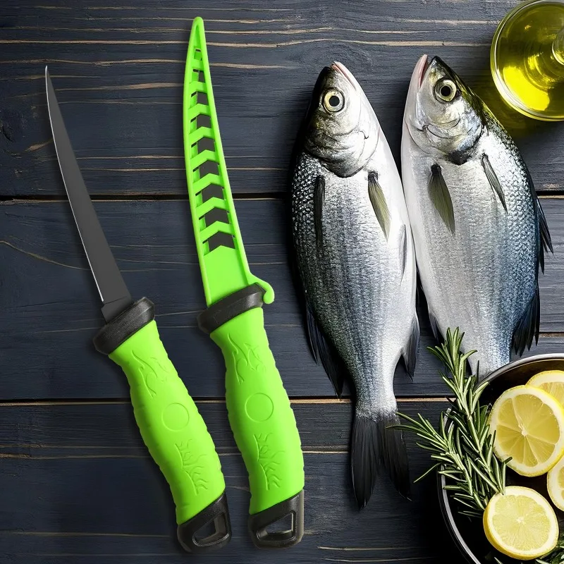Robustes Fischbeil, Angelmesser für die Fischreinigung, Filetmesser-Set aus Edelstahl, professionelle Metzger-Essential-Tools