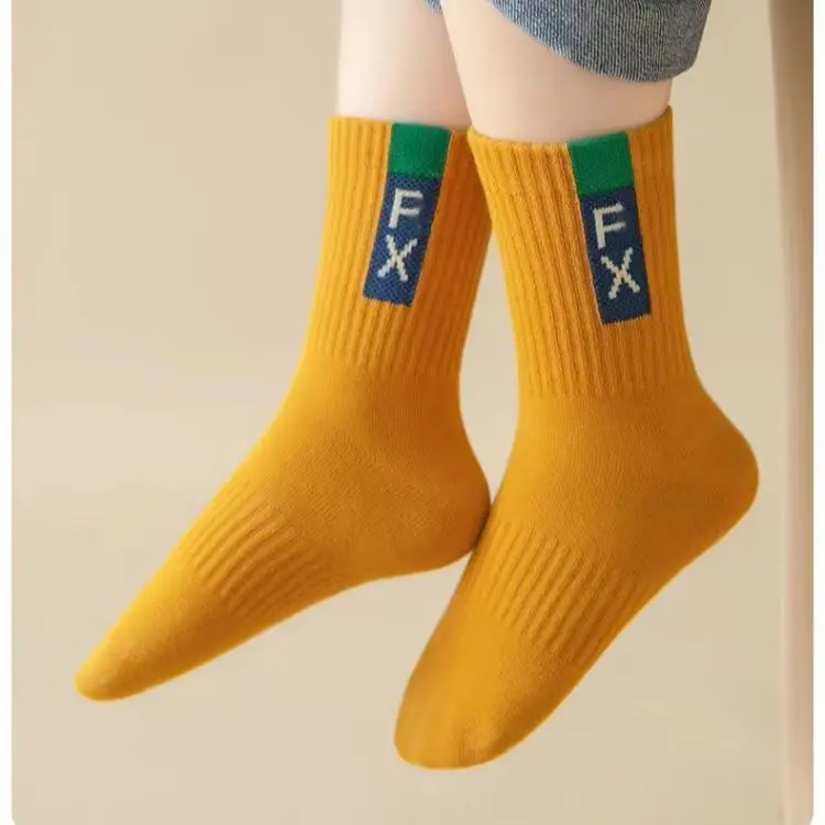 5 Pairs Baby Socks Spring Autumn New Cotton Socks Kids Sport Sock 1-14T Boys Letter Pattern