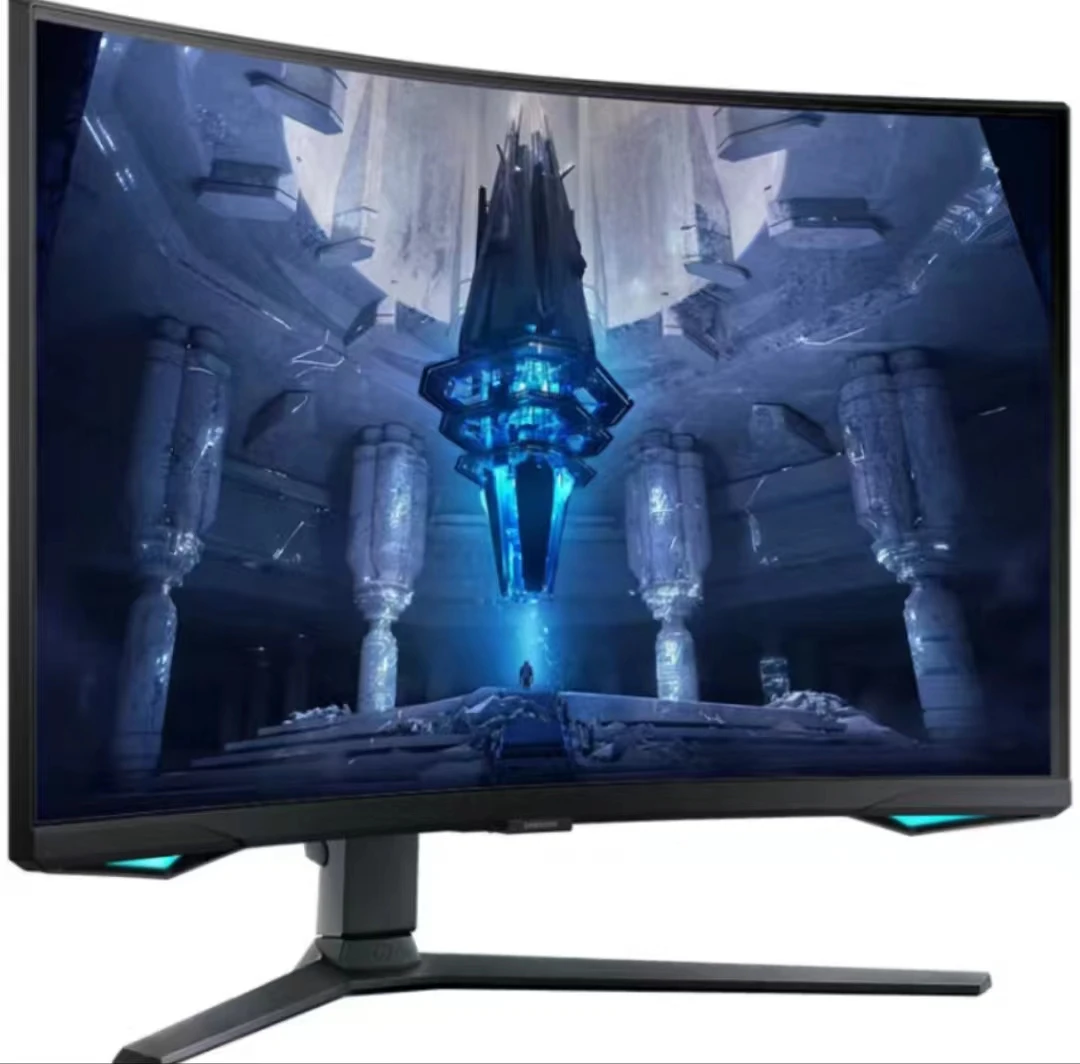 سام سونغ شوان لونغ نايت G8 4K منحني صغير LED HDR2000 فرشاة عالية لعبة الرياضات الإلكترونية عرض 32 بوصة S32BG750NC 4K 165 هرتز