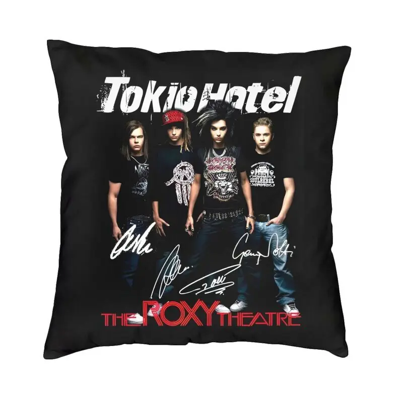 Tokio Hotels Heavy Metal Music Rock Cushion Cover 45x45cm Home Decorative 3D Printing Throw Pillow Case Living Room Double Side